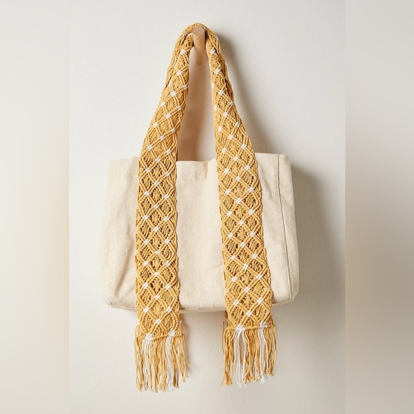 Free People Mia Macrame Strap Tote - Picture 1 of 9